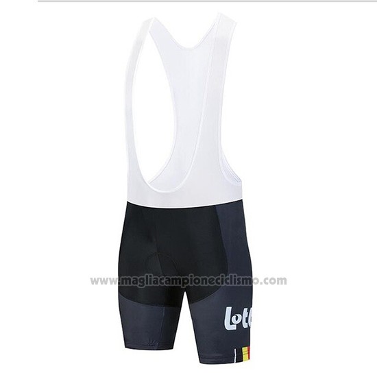 2020 Abbigliamento Ciclismo Lotto Soudal Nero Rosso Bianco Manica Corta e Salopette